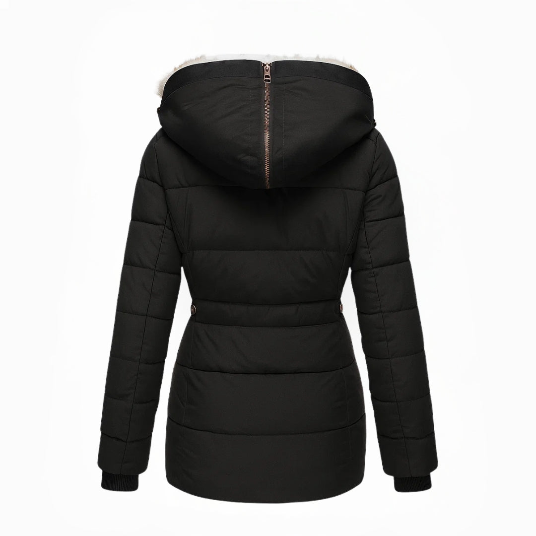 Ismérie™ | Manteau Hiver Doublure Fourrure Élégance