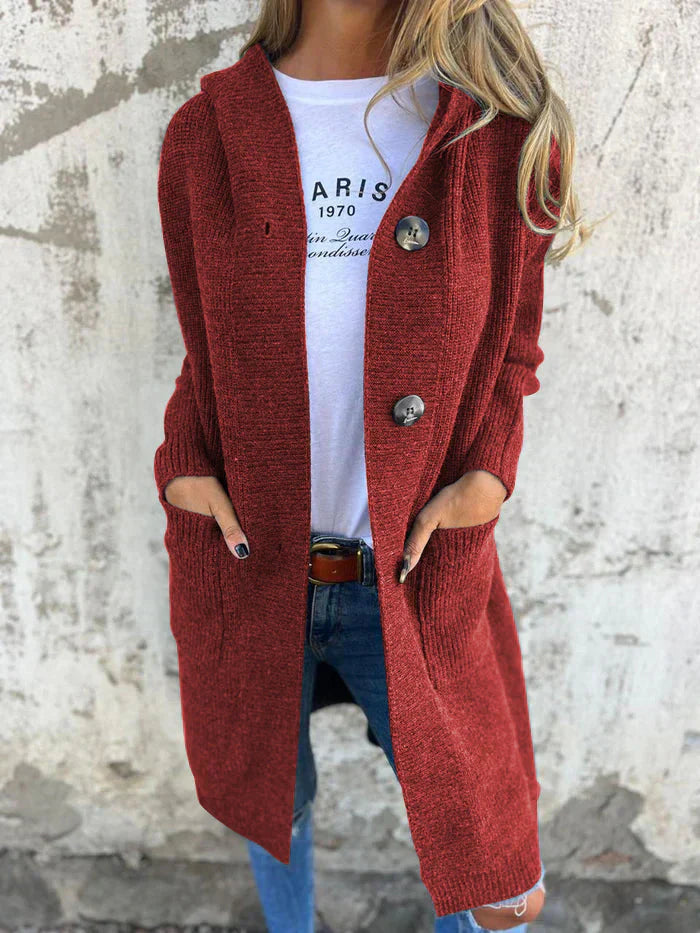 Anaëlle™ | Cardigan Long Tricot Élégant
