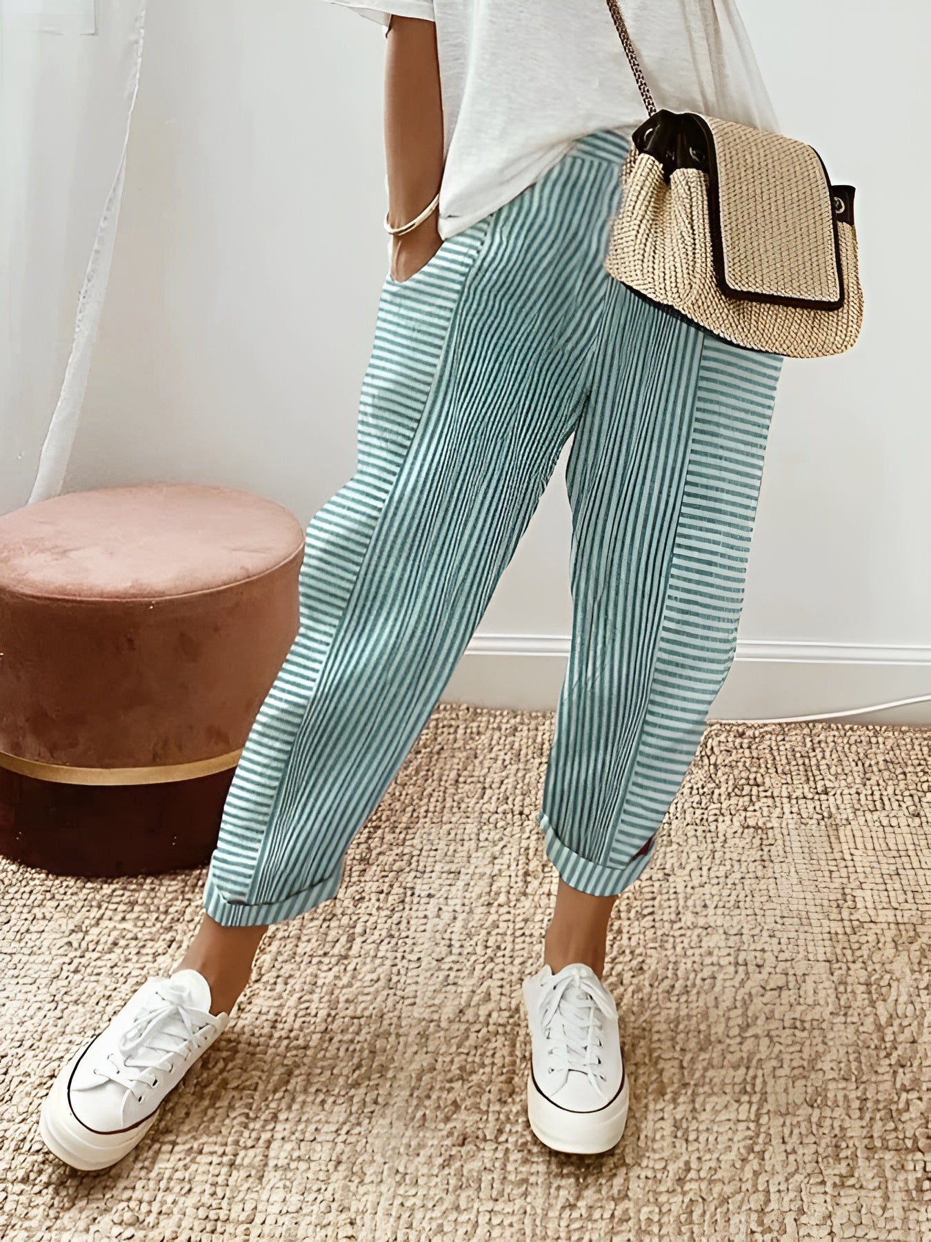 Leura™ | Pantalon Rayé Chic