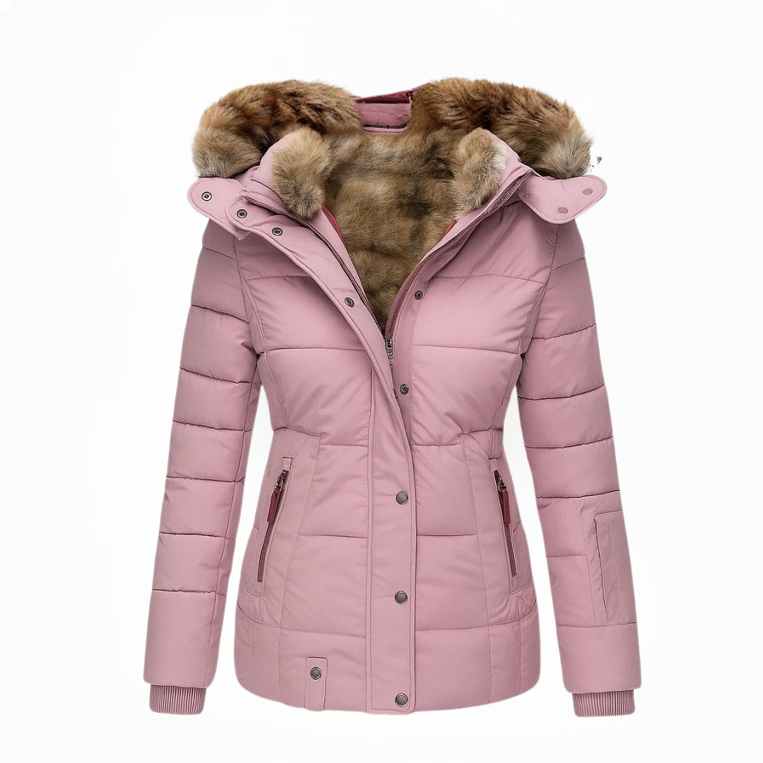 Ismérie™ | Manteau Hiver Doublure Fourrure Élégance