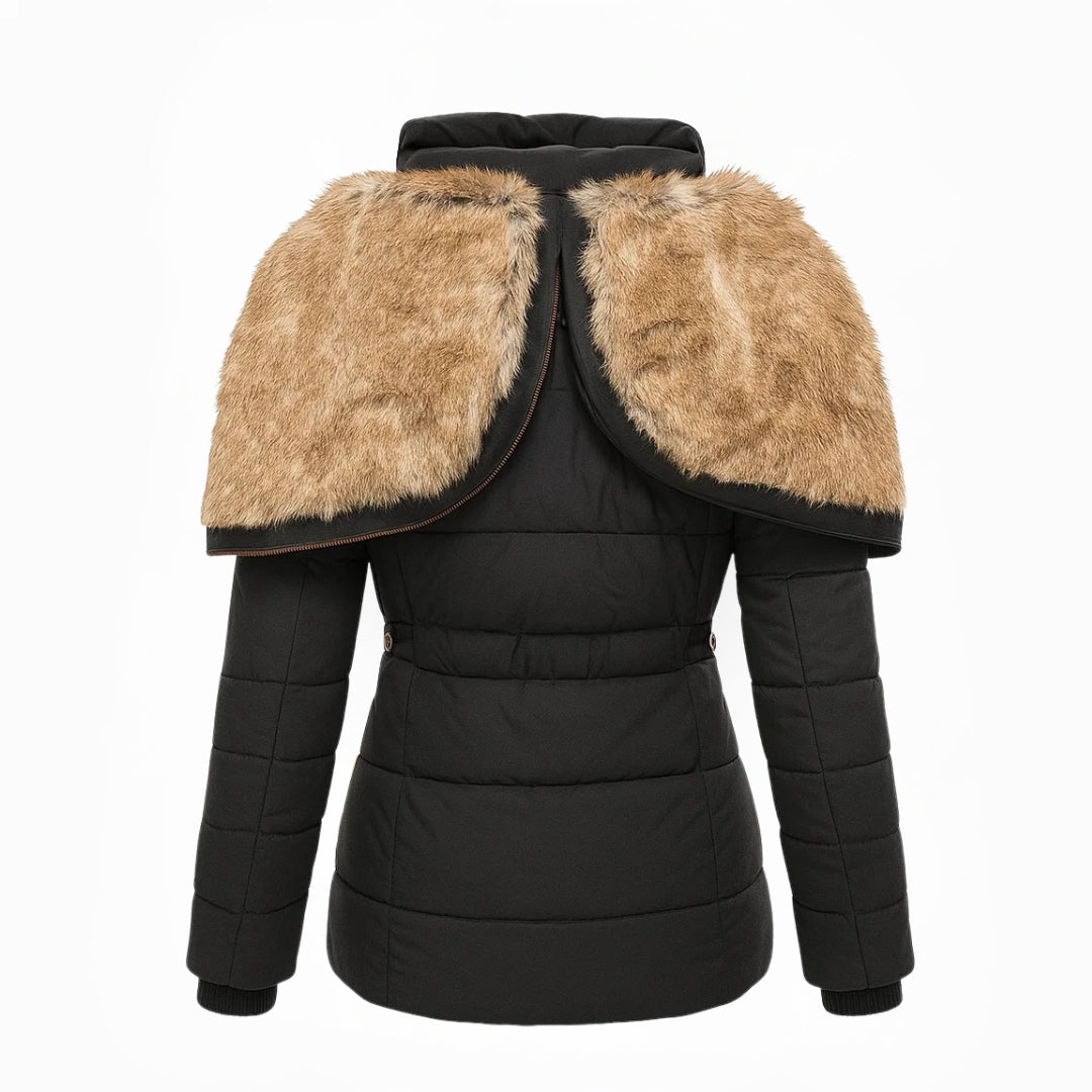 Ismérie™ | Manteau Hiver Doublure Fourrure Élégance