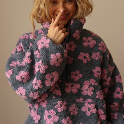 Flavie™ | Pull Polaire Élégance Florale