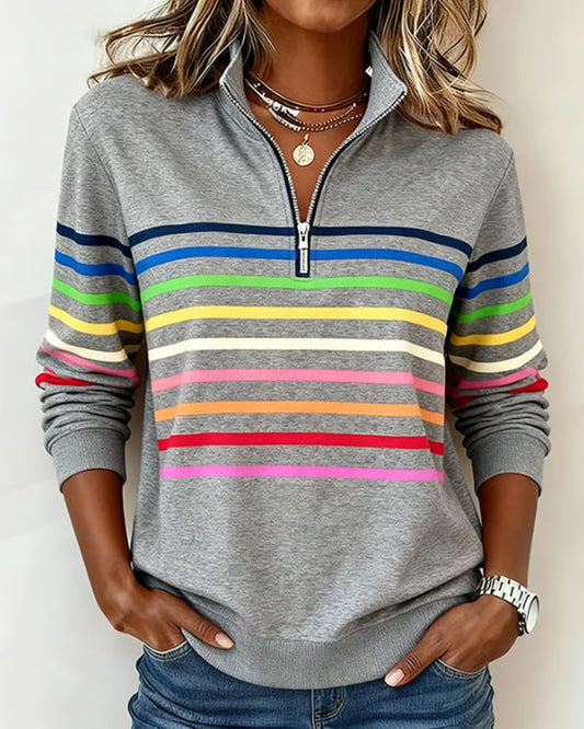 Camille™ | Pull Décontracté à Col Zippé