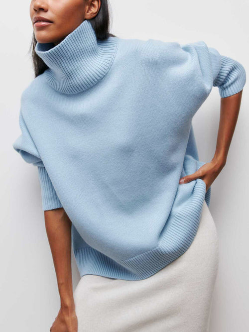 Isaline™ | Pull Col Roulé Oversize