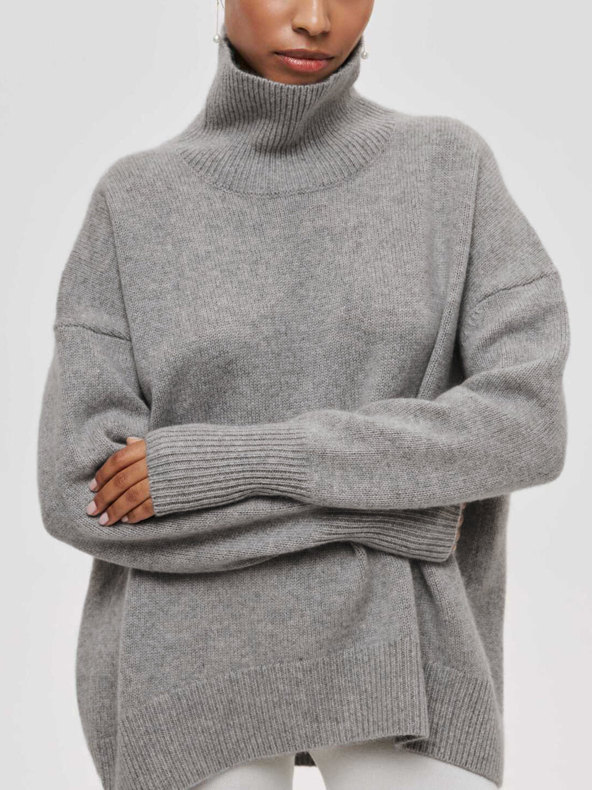 Isaline™ | Pull Col Roulé Oversize