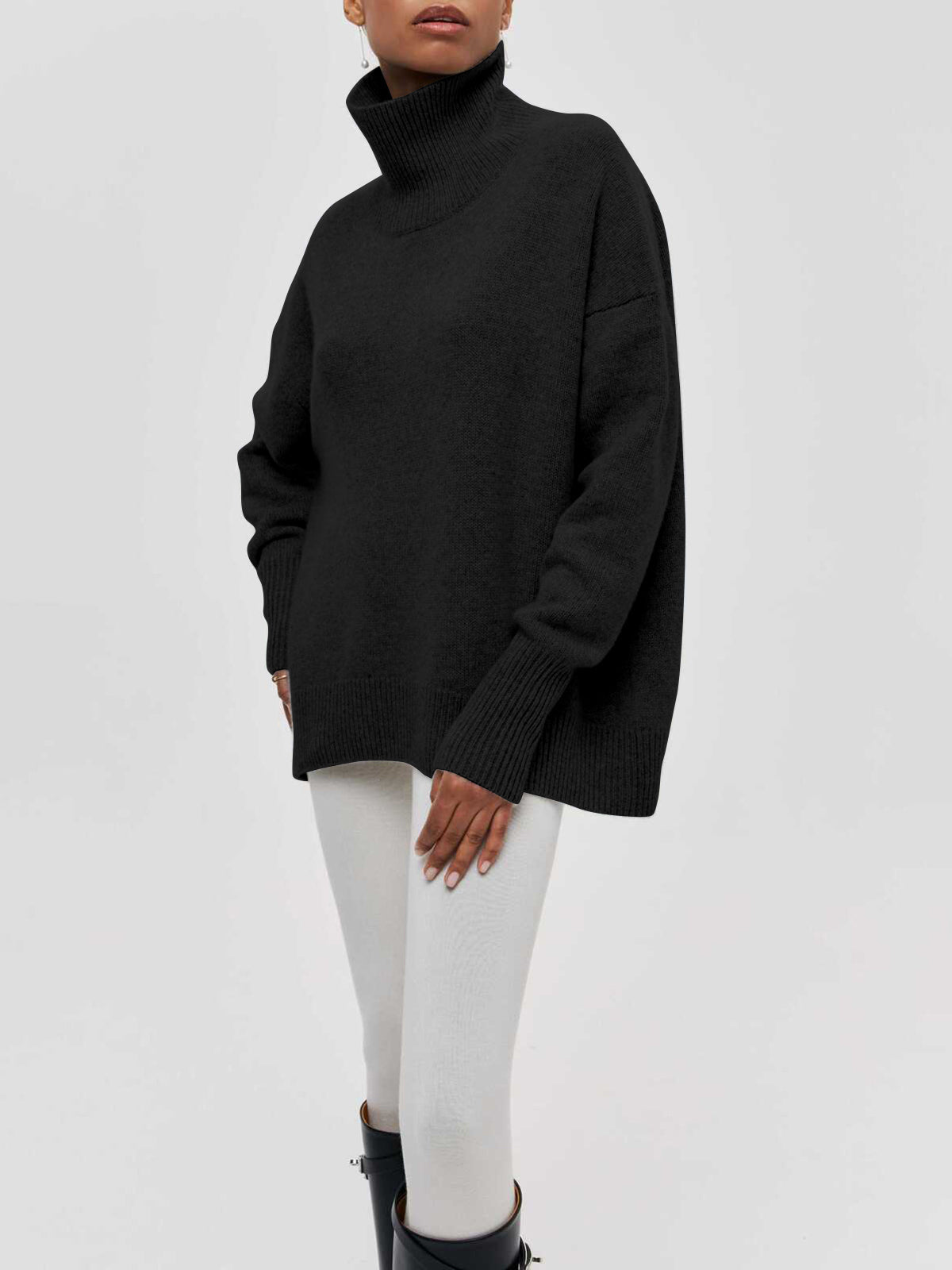 Isaline™ | Pull Col Roulé Oversize