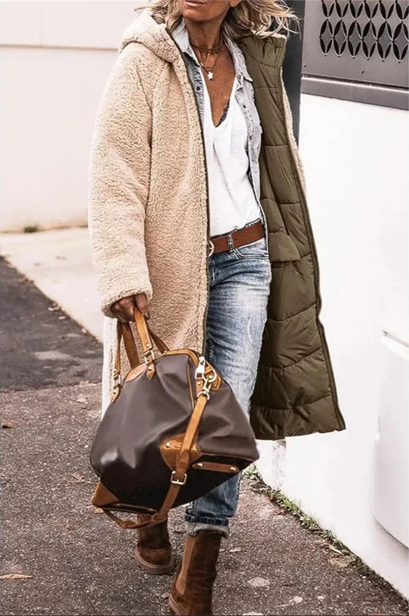 Maëlys™ | Manteau Long Réversible Élégant