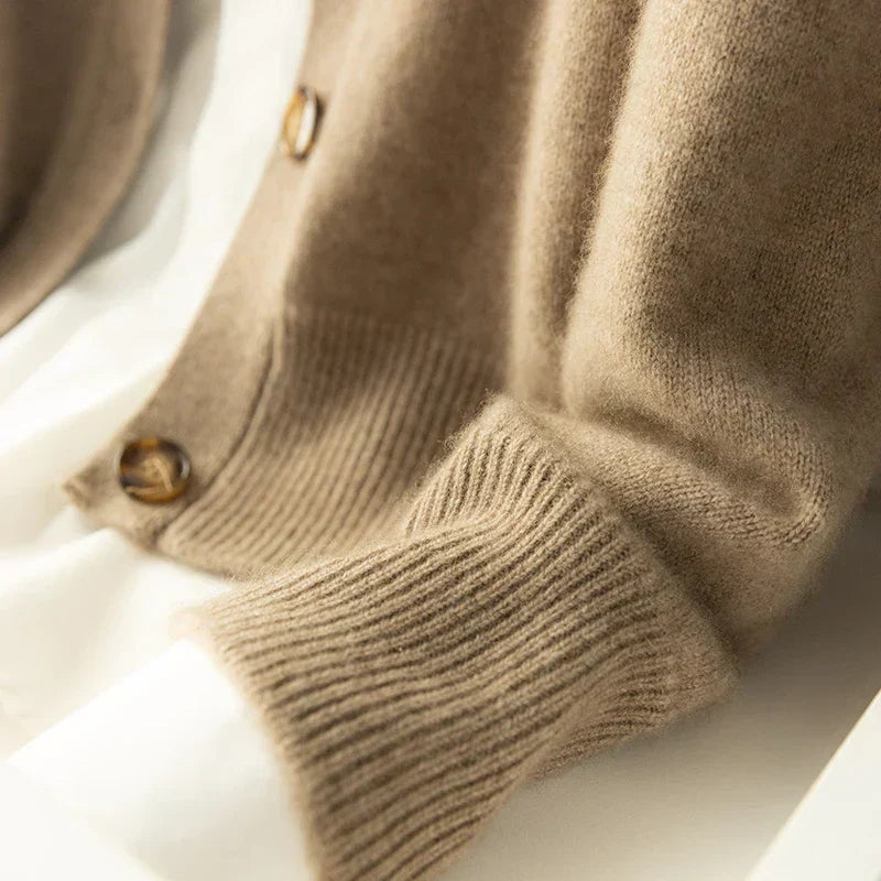 Gabrielle™ | Cardigan Classique Camel