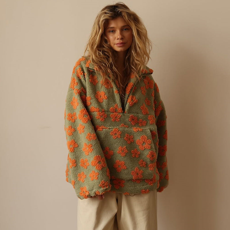 Flavie™ | Pull Polaire Élégance Florale
