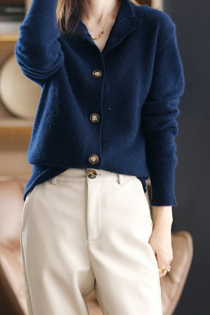 Gabrielle™ | Cardigan Classique Camel
