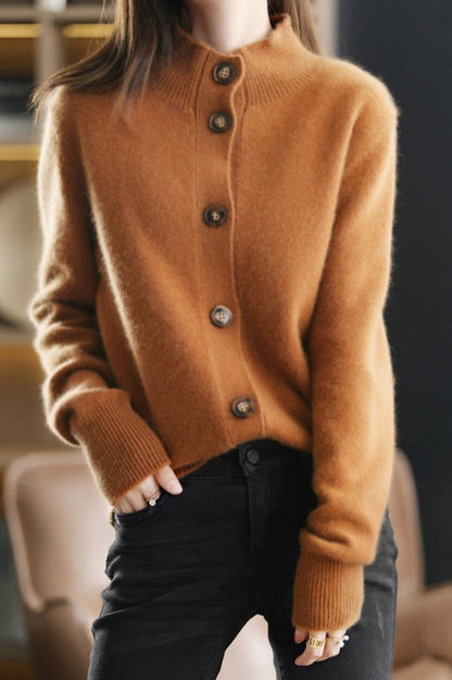 Gabrielle™ | Cardigan Classique Camel
