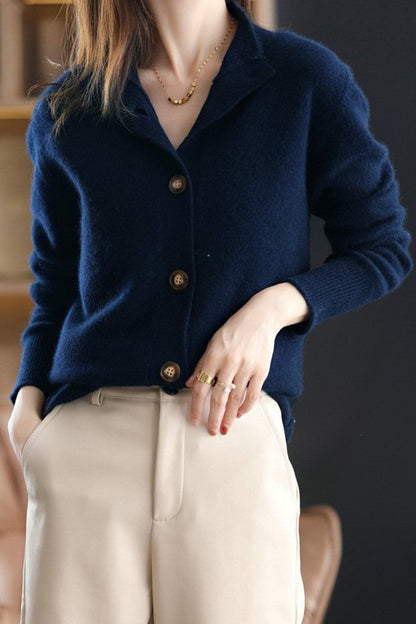 Gabrielle™ | Cardigan Classique Camel