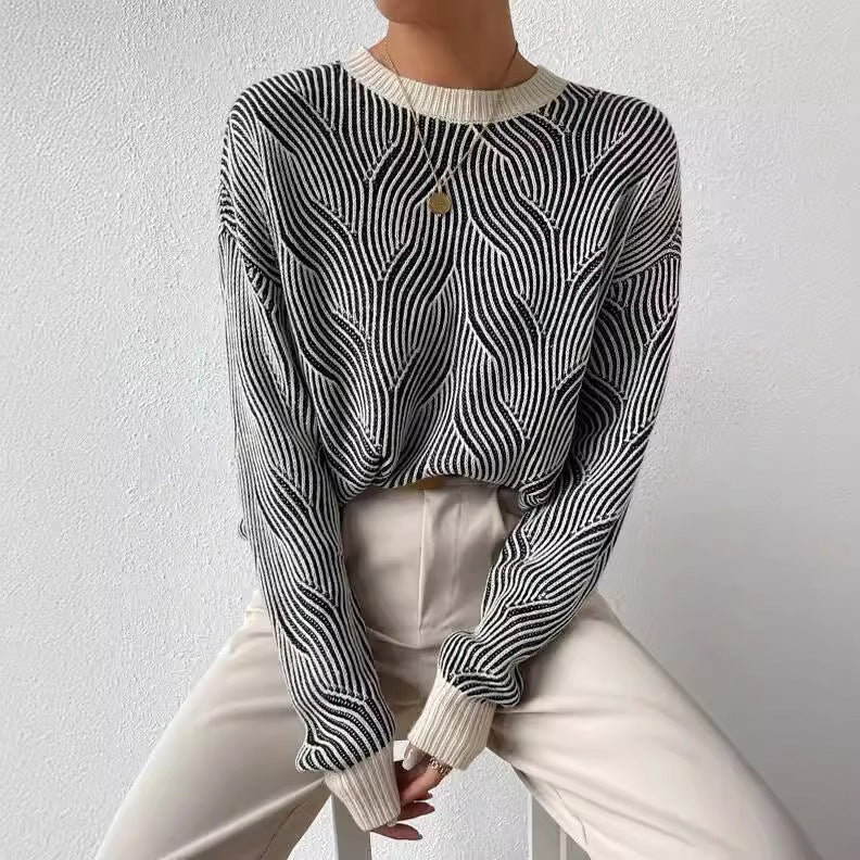 Marine™ | Pull Maille Rayures Élégantes