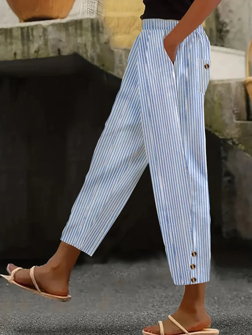 Daphné™ | Pantalon estival rayé