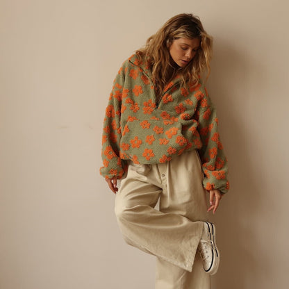 Flavie™ | Pull Polaire Élégance Florale
