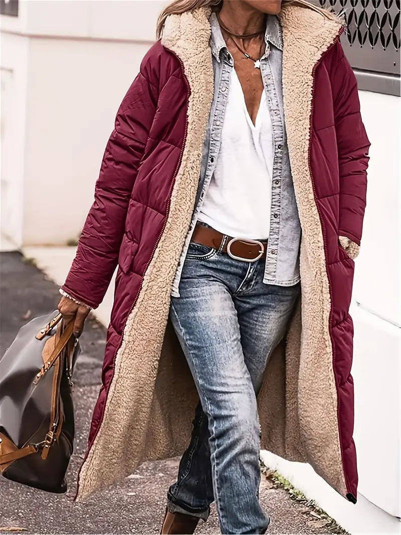 Maëlys™ | Manteau Long Réversible Élégant